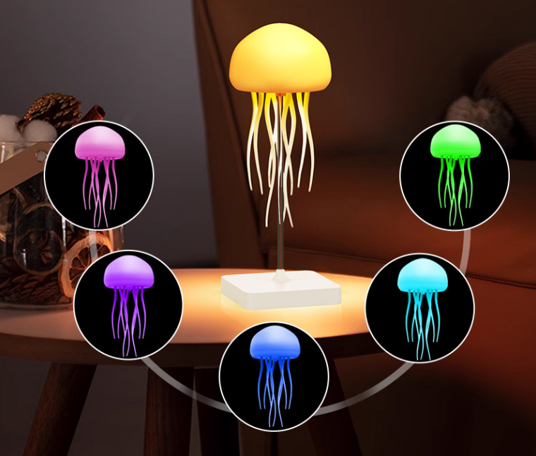 LED Jellyfish Lamp – Color-Changing Ambient Night Light